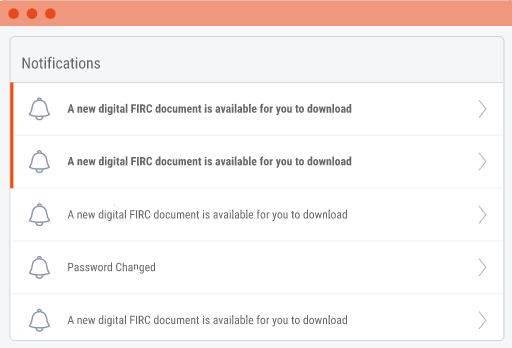 Automatic E-FIRC Notification