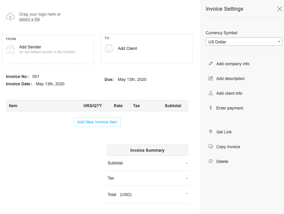 Invoice template