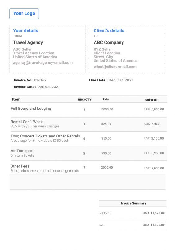 New Invoice: Travel Agency Bill Format for Seamless LTA Claims - New ...