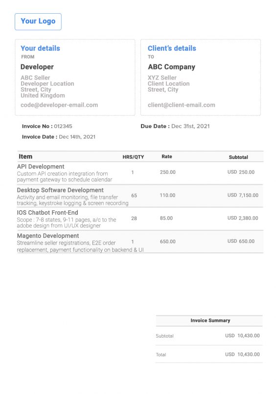 Padrão Elotech - Invoicy for Dev